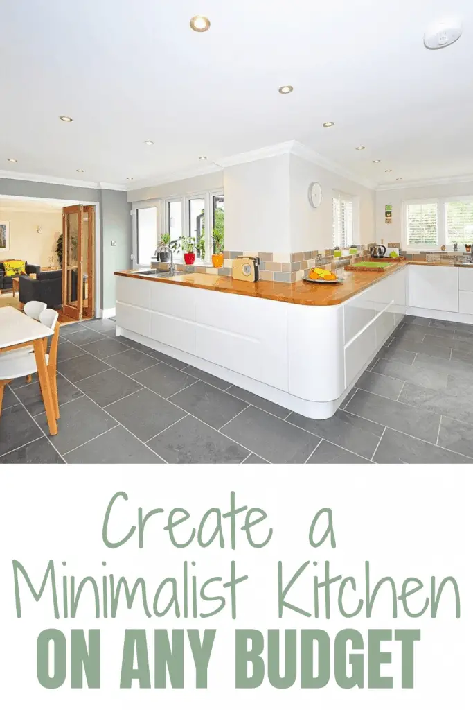 how to design, organize and stock a minimalist kitchen on a budget.