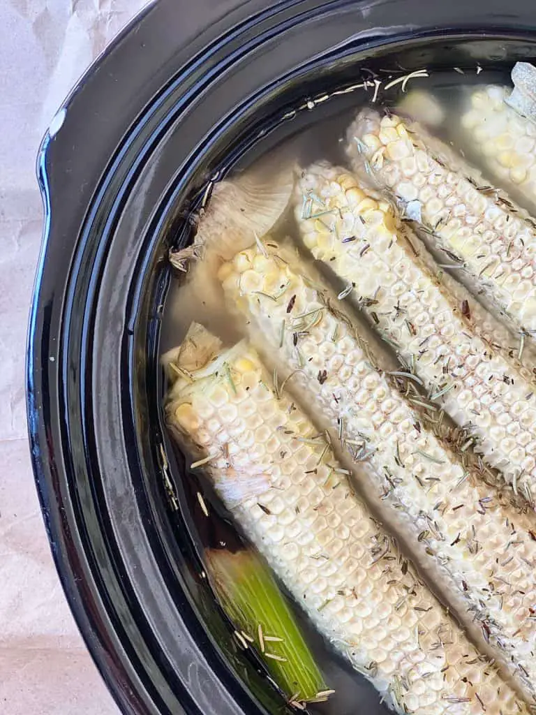 make corn stock in a crock pot